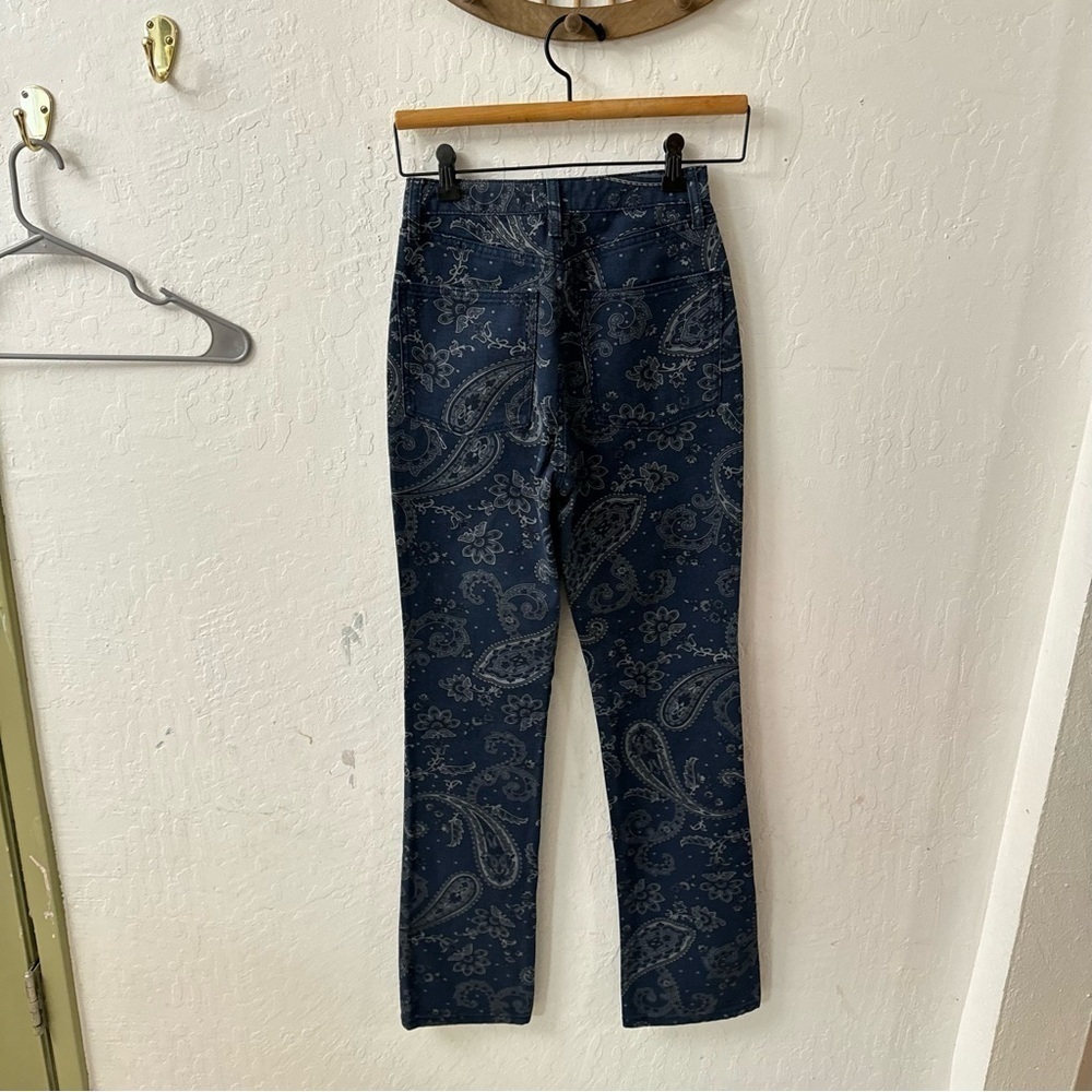 We Wore What The Icon Jean Night Sky Paisley Navy Blue Size 24 - Picture 9 of 12
